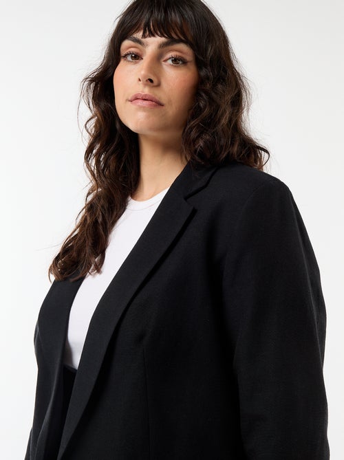 Chaqueta blazer ligera corte largo - Kiabi