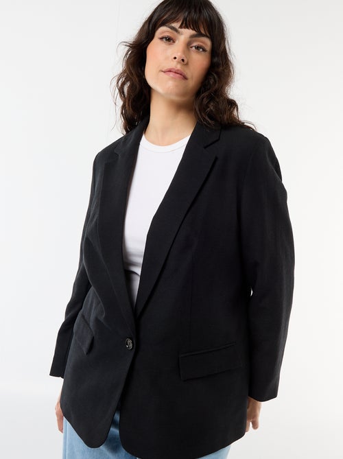 Chaqueta blazer ligera corte largo - Kiabi