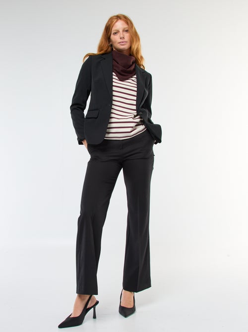 Chaqueta blazer lisa con cuello de muesca - Kiabi