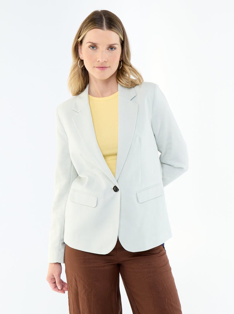 Chaqueta blazer midi Azul - Kiabi