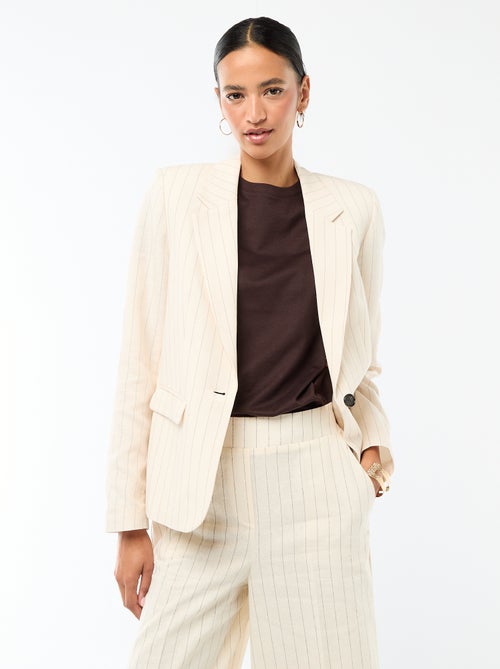 Chaqueta blazer midi - Kiabi