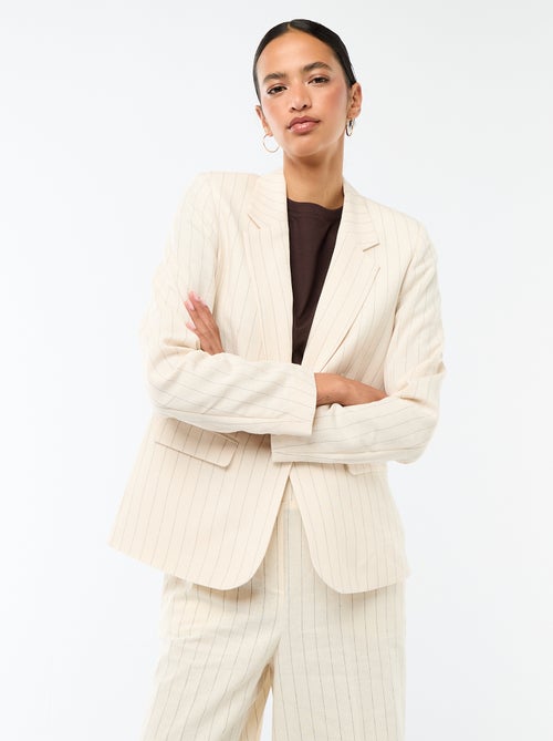 Chaqueta blazer midi - Kiabi