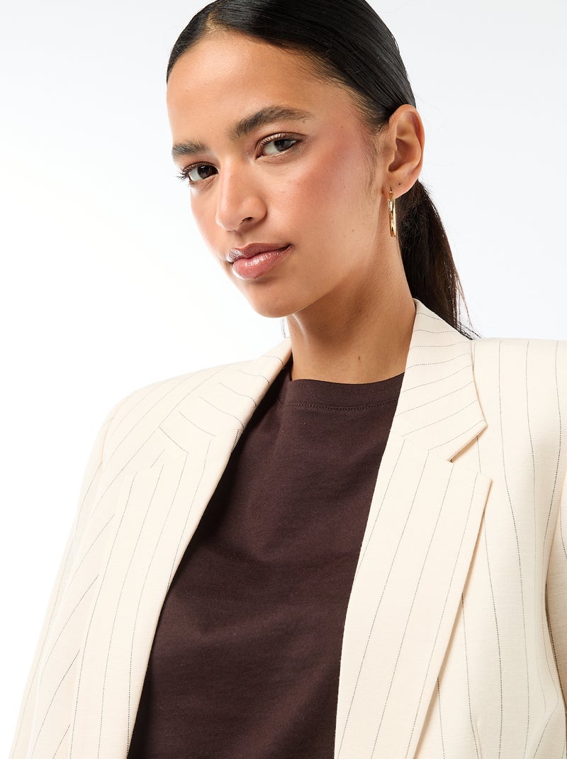 Chaqueta blazer midi Beige - Kiabi