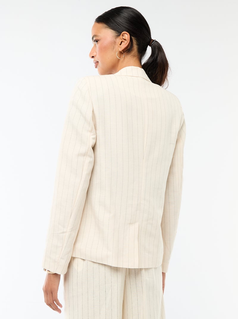 Chaqueta blazer midi Beige - Kiabi
