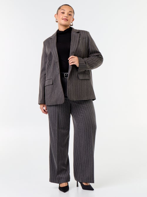 Chaqueta blazer midi con strass - Kiabi