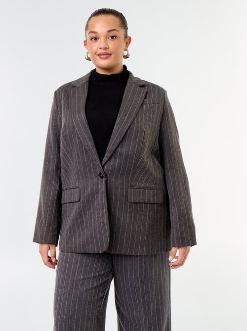 Chaqueta blazer midi con strass - Kiabi