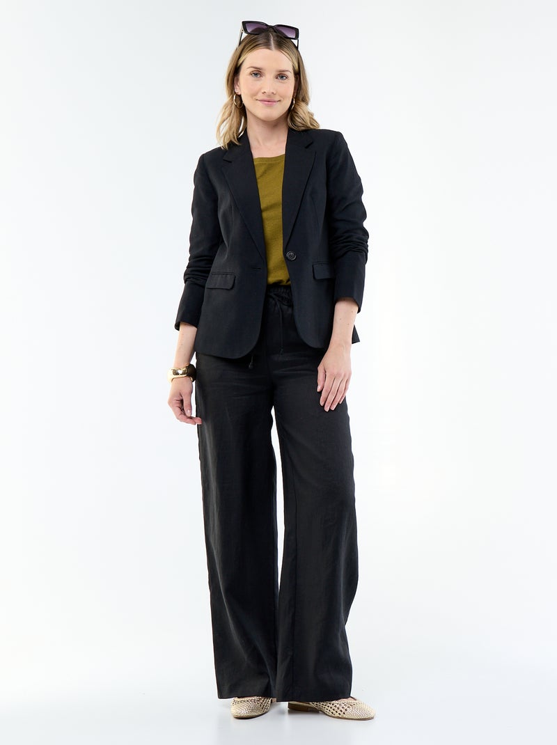 Chaqueta blazer midi Negro - Kiabi