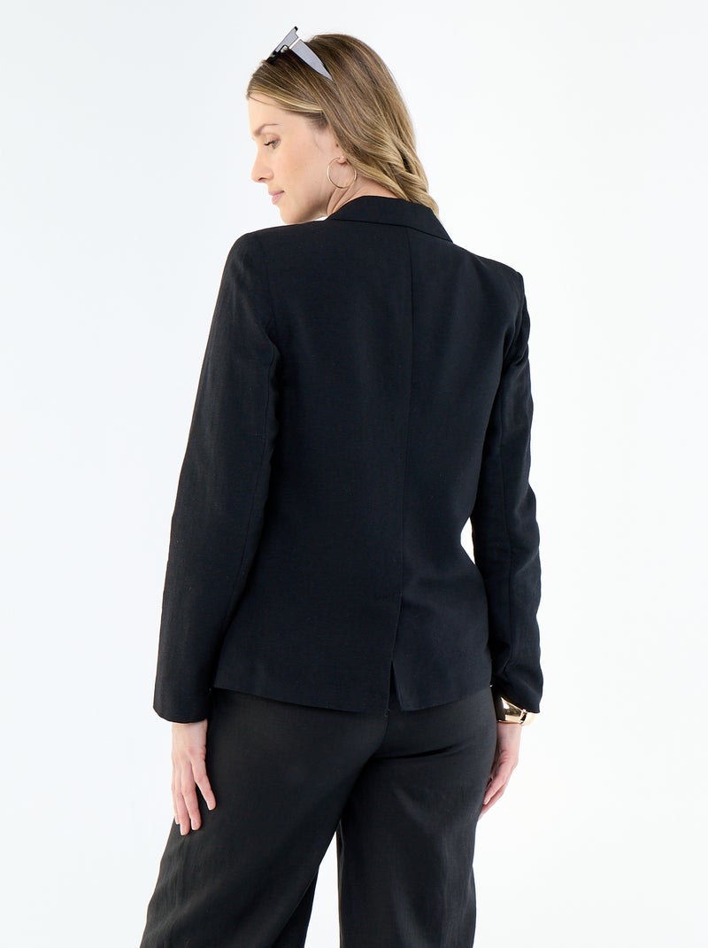 Chaqueta blazer midi Negro - Kiabi