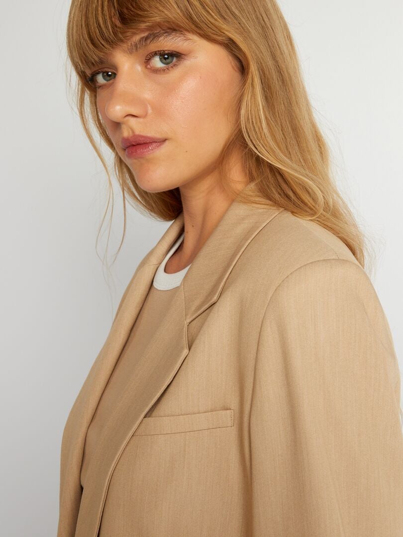 Chaqueta blazer oversize BEIGE_ - Kiabi