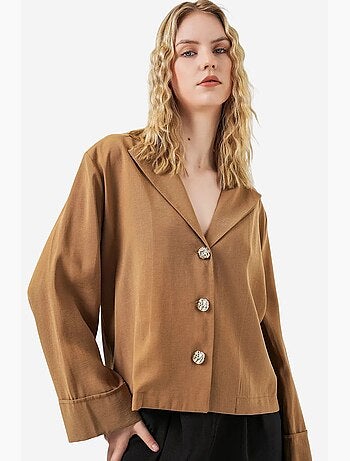 Chaqueta blazer oversize con cierre de botones bdart