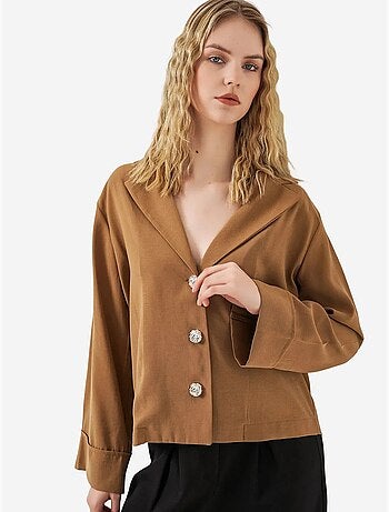 Chaqueta blazer oversize con cierre de botones bdart