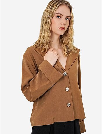 Chaqueta blazer oversize con cierre de botones bdart