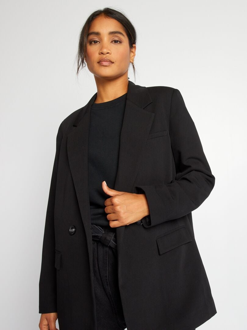 Chaqueta blazer oversize negro - Kiabi