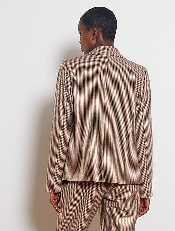 Chaqueta blazer pata de gallo - Kiabi
