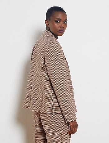 Chaqueta blazer pata de gallo - Kiabi