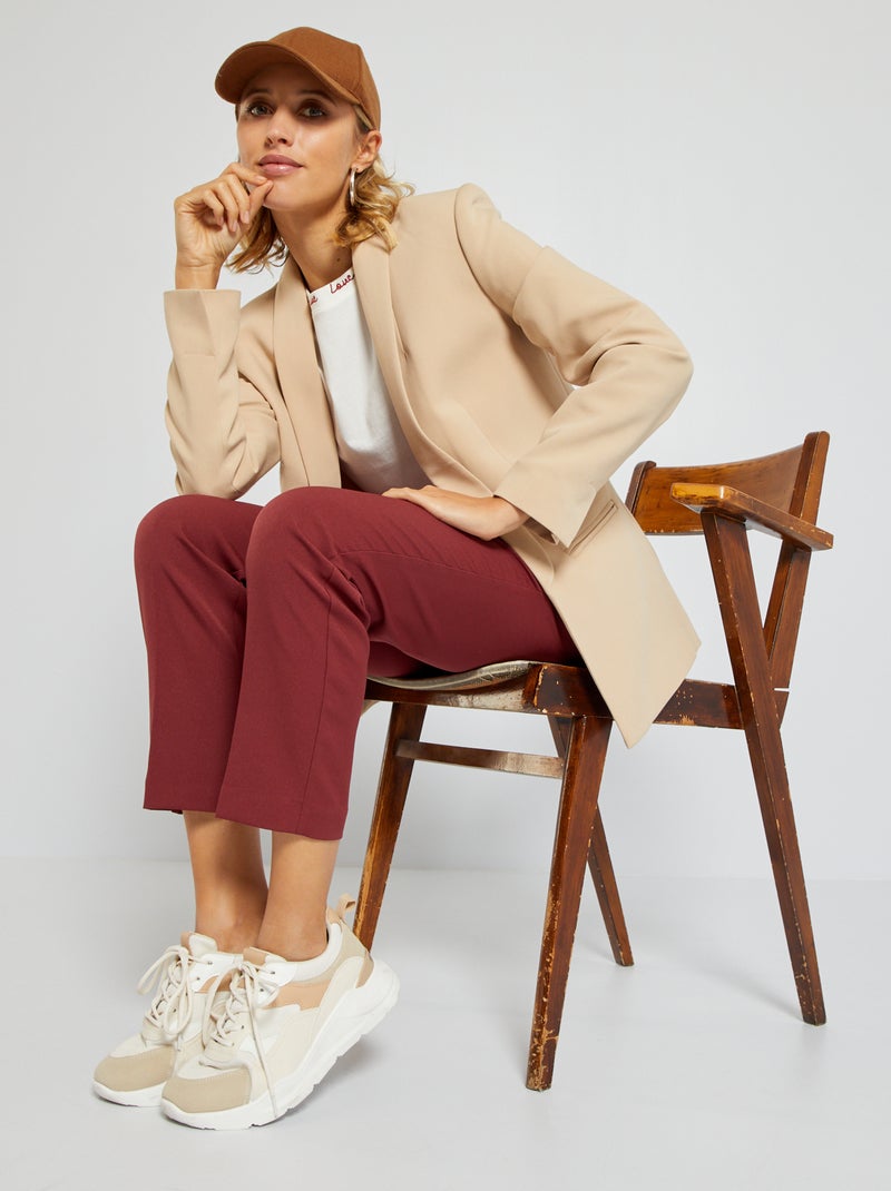 Chaqueta blazer semilarga BEIGE - Kiabi