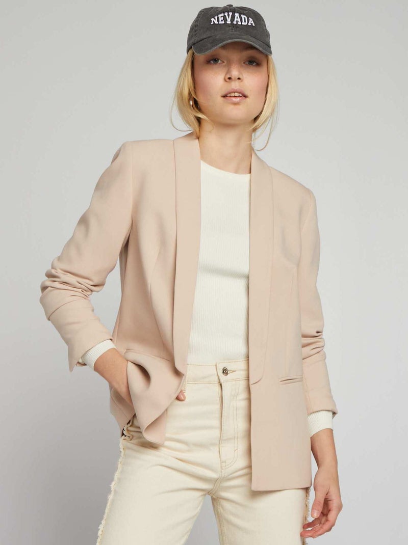 Chaqueta blazer semilarga BEIGE - Kiabi