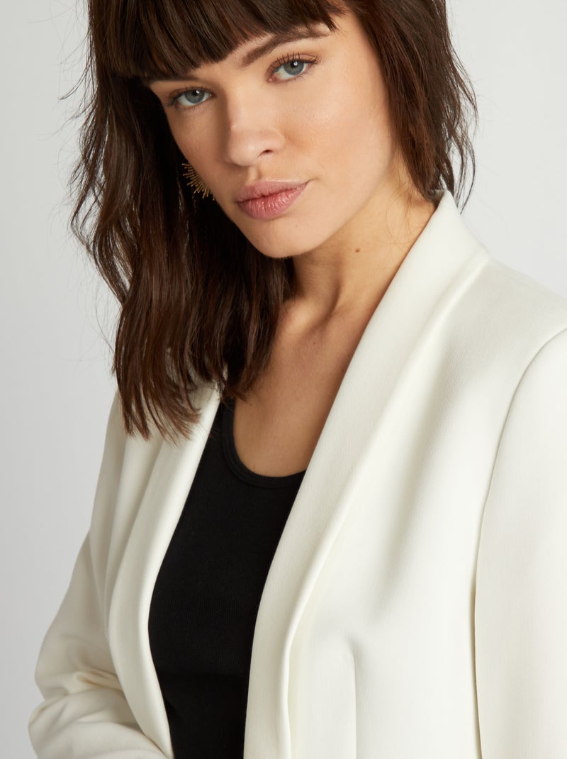 Chaqueta blazer semilarga BLANCO - Kiabi