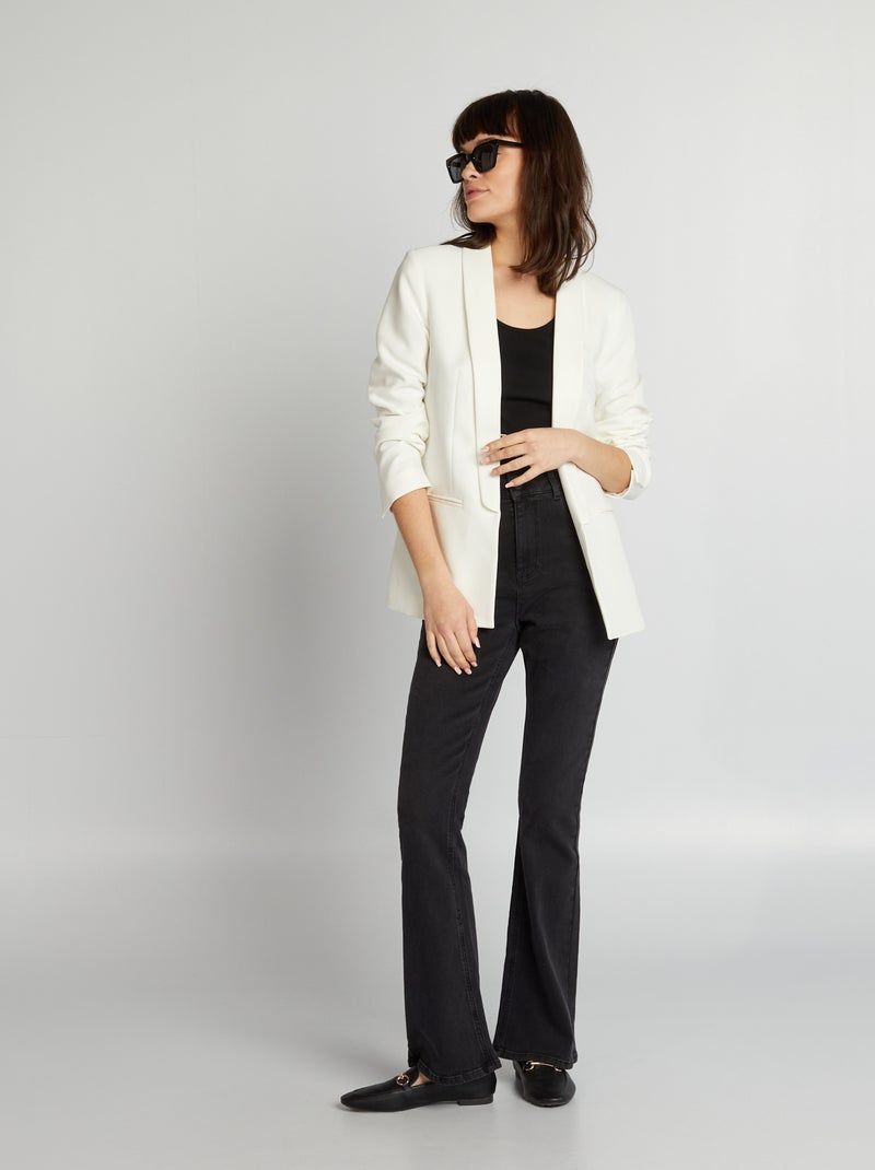 Chaqueta blazer semilarga BLANCO - Kiabi