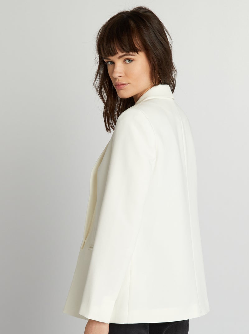 Chaqueta blazer semilarga BLANCO - Kiabi
