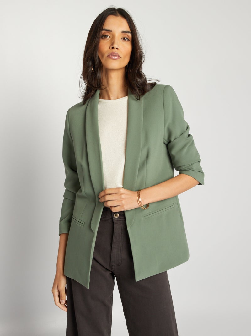 Chaqueta blazer semilarga KAKI - Kiabi
