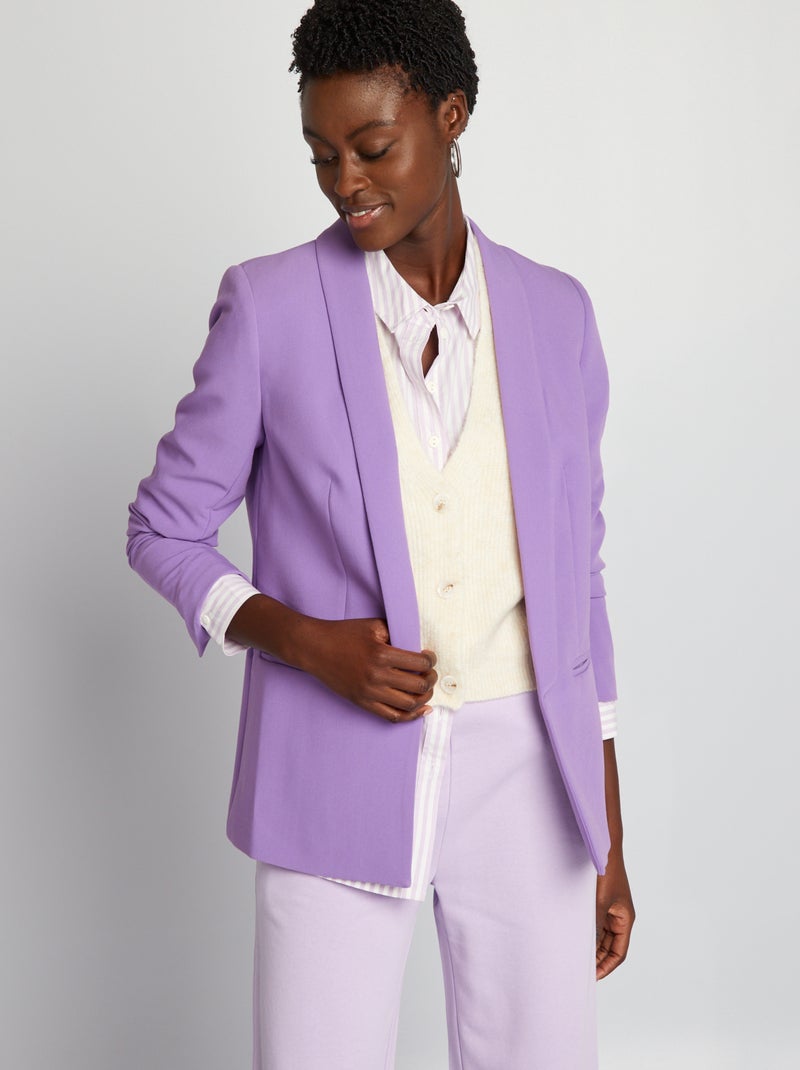 Chaqueta blazer semilarga PURPURA - Kiabi