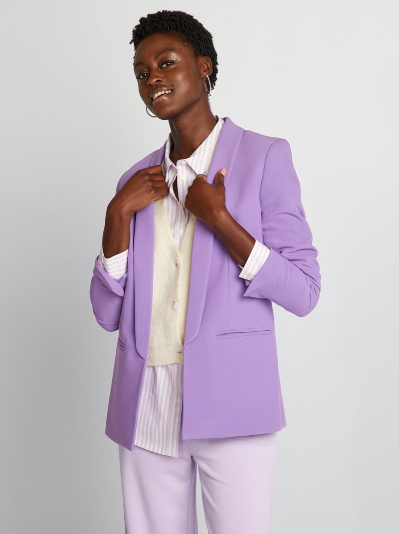 Chaqueta blazer semilarga PURPURA - Kiabi