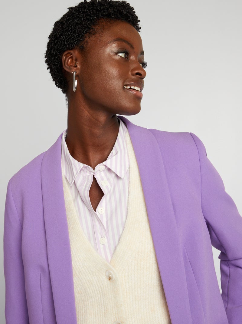 Chaqueta blazer semilarga PURPURA - Kiabi