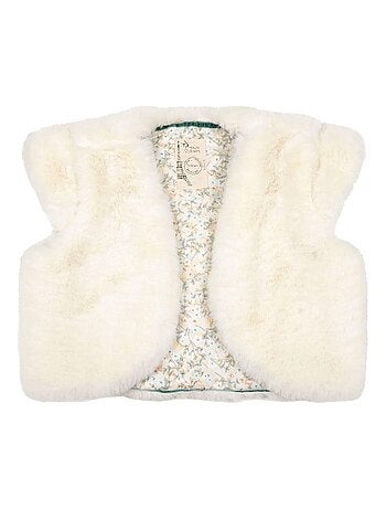 Chaqueta Bolero de Ceremonia para Niña | Pelo Sintético Beige | PELUCHE