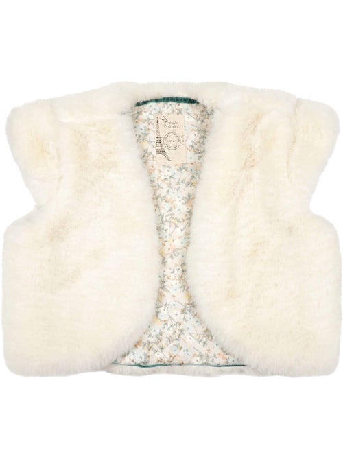 Chaqueta Bolero de Ceremonia para Niña | Pelo Sintético Beige | PELUCHE - Kiabi