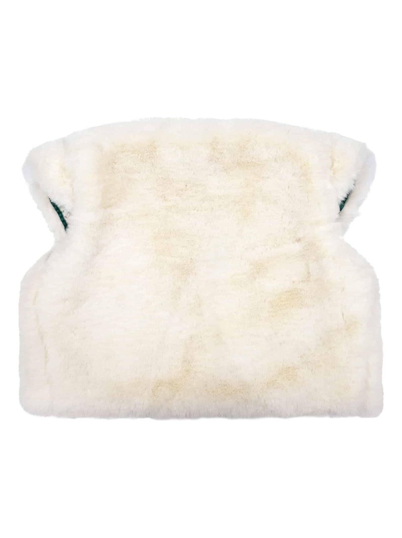 Chaqueta Bolero de Ceremonia para Niña | Pelo Sintético Beige | PELUCHE Blanco roto - Kiabi