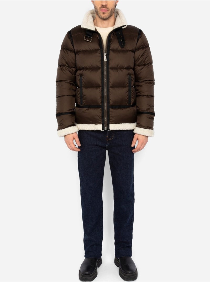 Chaqueta bomber - schott Marrón - Kiabi