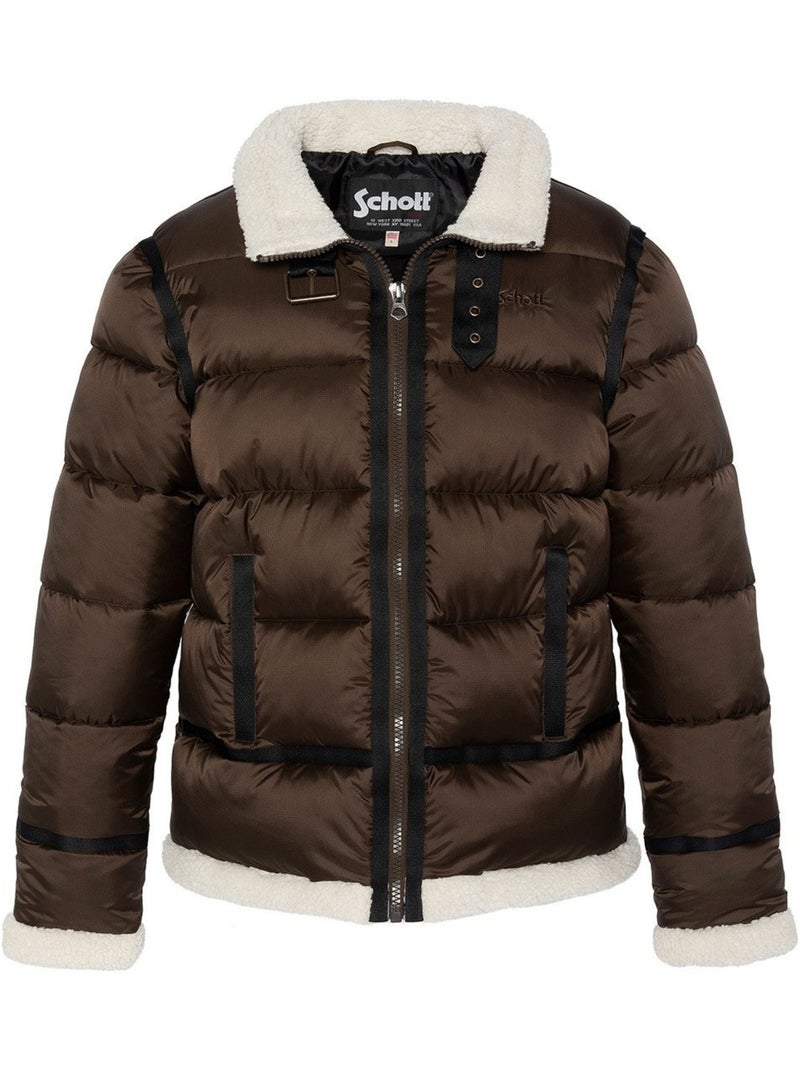 Chaqueta bomber - schott Marrón - Kiabi