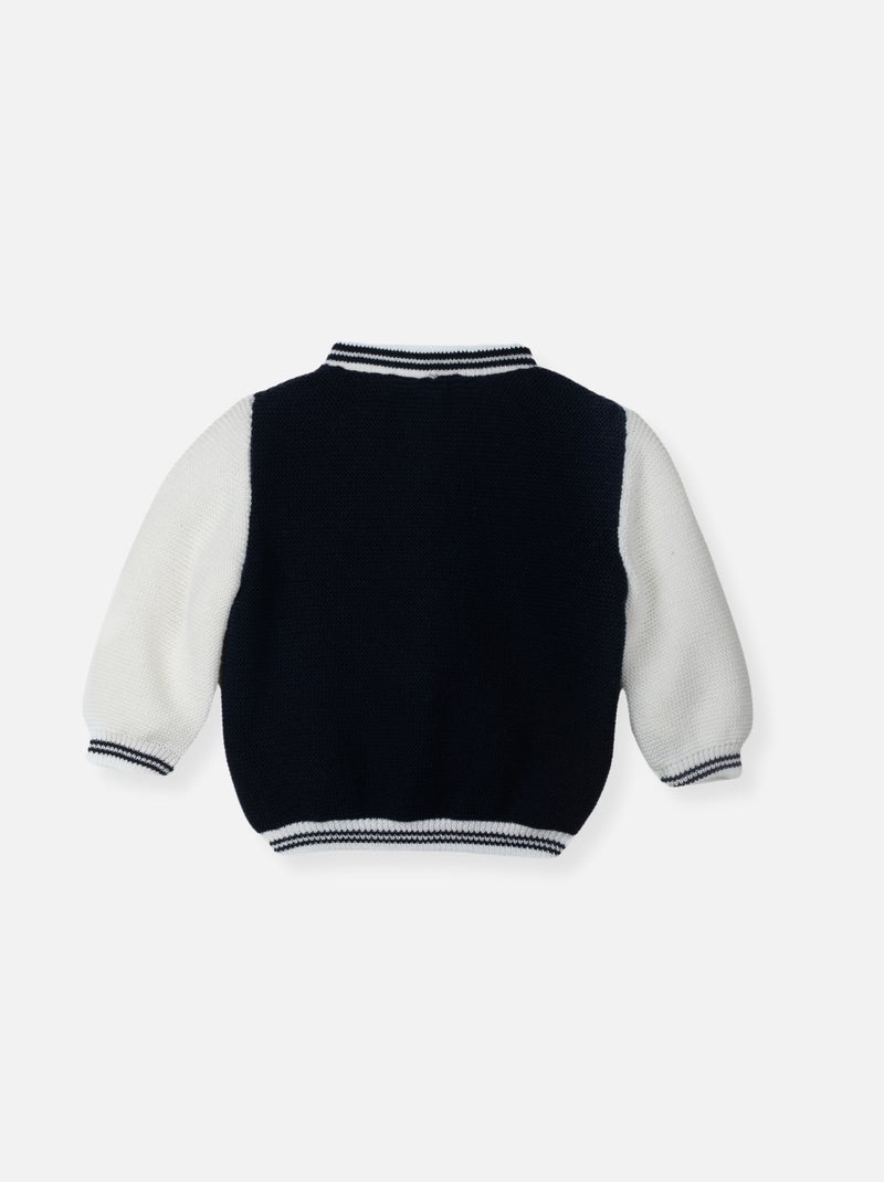 Chaqueta bomber Azul Blanco - Kiabi