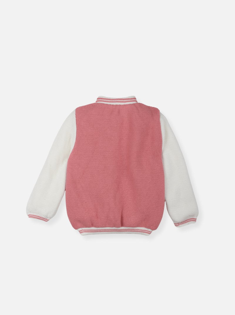 Chaqueta bomber Blanco Rosa - Kiabi