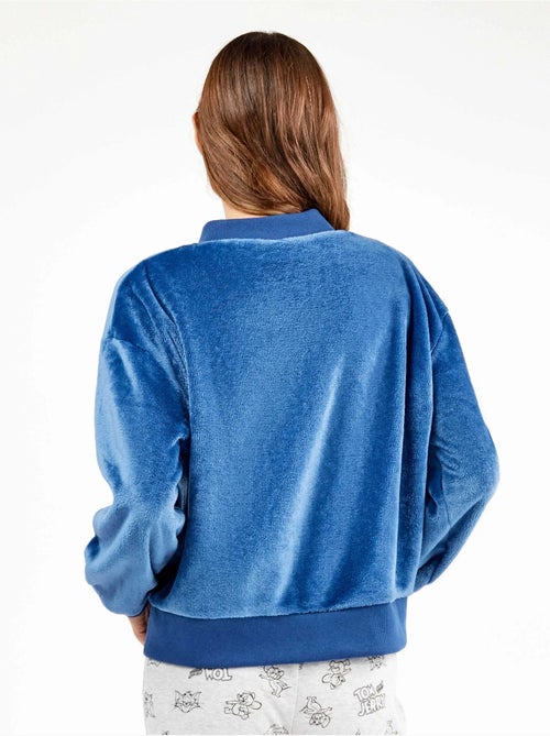 Chaqueta bomber con cremallera en tejido peluche - Kiabi Chaqueta bomber con cremallera en tejido peluche - Kiabi