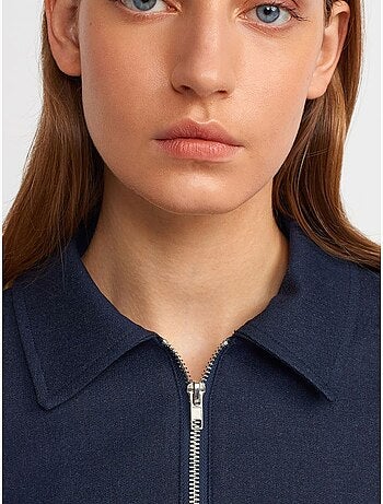 Chaqueta bomber corta de crepé