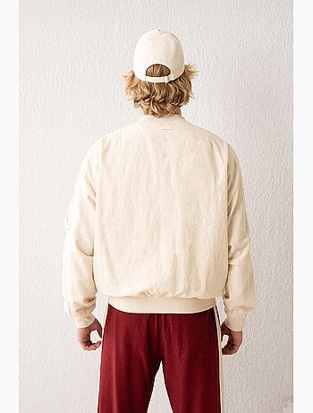 Chaqueta bomber de algodón con cremallera y bolsillo giesto