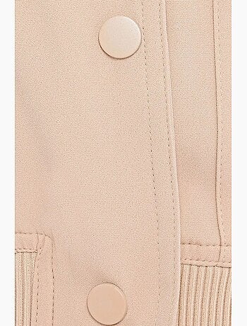 Chaqueta bomber de cuello redondo con bolsillo hiccup