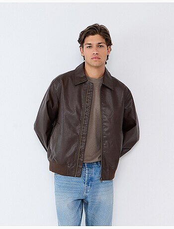 Chaqueta bomber de cuero, mo fashion