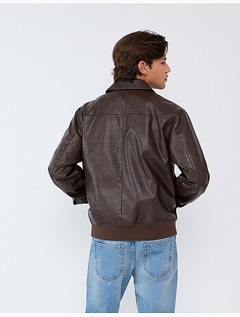 Chaqueta bomber de cuero, mo fashion