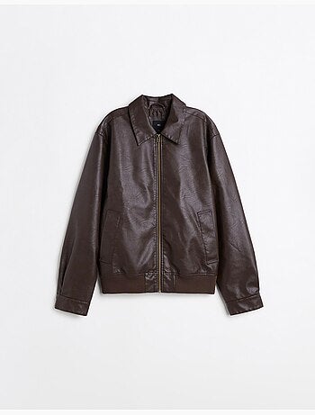Chaqueta bomber de cuero, mo fashion