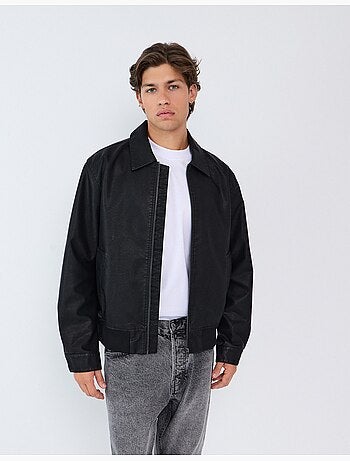 Chaqueta bomber de cuero, mo fashion