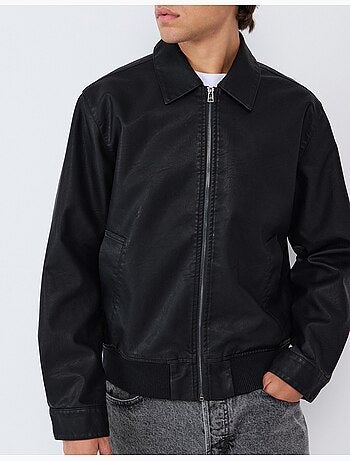 Chaqueta bomber de cuero, mo fashion