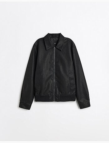 Chaqueta bomber de cuero, mo fashion