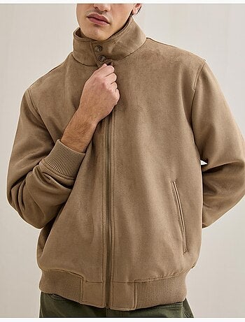 Chaqueta bomber de efecto ante, MO Fashion