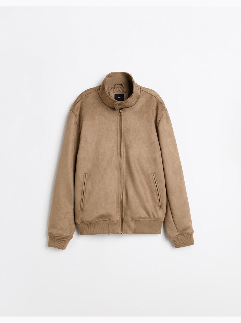 Chaqueta bomber de efecto ante, MO Fashion Beige - Kiabi