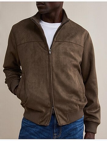 Chaqueta bomber de efecto ante, mo fashion