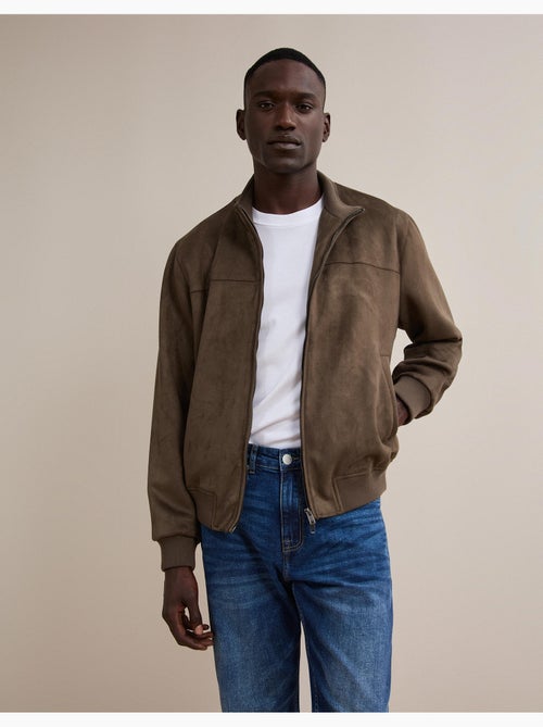 Chaqueta bomber de efecto ante, mo fashion - Kiabi Chaqueta bomber de efecto ante, mo fashion - Kiabi