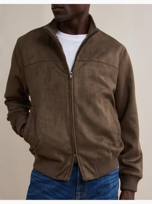 Chaqueta bomber de efecto ante, mo fashion - Kiabi Chaqueta bomber de efecto ante, mo fashion - Kiabi